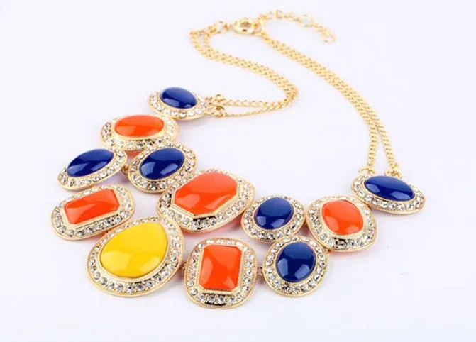 Крыло Yuk Tak Collares Collier Новейшее модное эффектное ожерелье s для женщин в Европе яркие ожерелья оптом