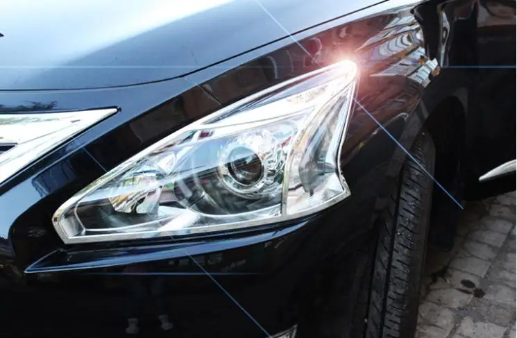 Для Nissan Altima 2013- ABS хромированный головной светильник и задний светильник крышка лампы отделка 4 шт