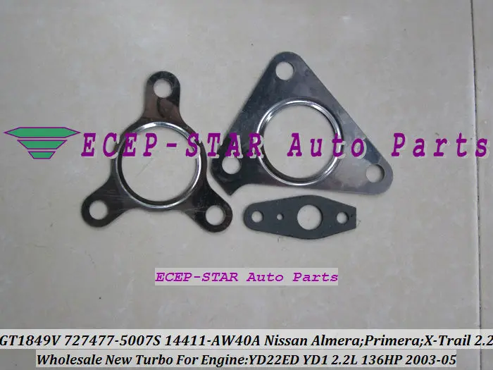 GT1849V 727477-5007S 727477 14411-AW40A Nissan Almera;Primera;X-Trail T30 2003-05 YD22ED YD1 2.2L 136HP Turbocharger (7)