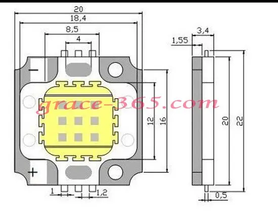 10 Вт 13000-15000 К светодио дный IC Высокое Мощность светодио дный 1000LM 9 В-12 В 900mA лампа для проекта аквариума непосредственно с фабрики