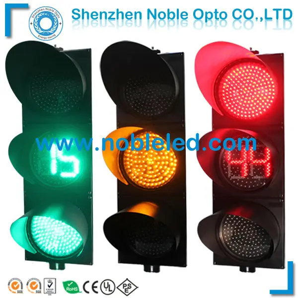 200mm solar traffic warning red yellow green light in traffic