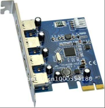 [Скидка] 10 шт./лот USB3.0 карта с разъемом PCI Express 4 порта USB3.0 абсолютно через чипсет