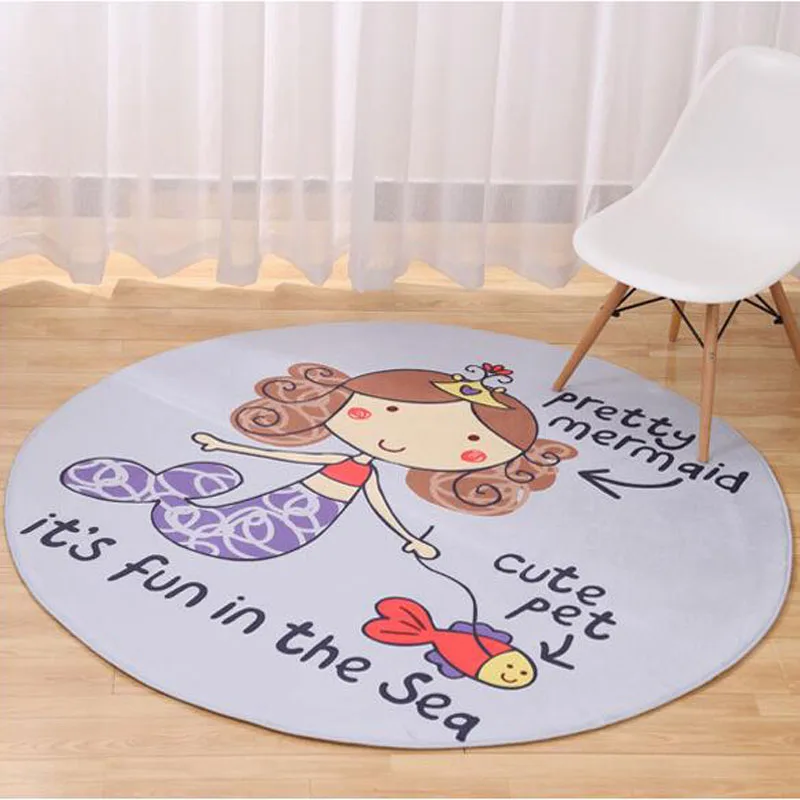 

Thick Diameter Lovely Animals Fox family&Mermaid Baby Play Mats Children Room Carpets Developing Crawling Rug Free Shipping
