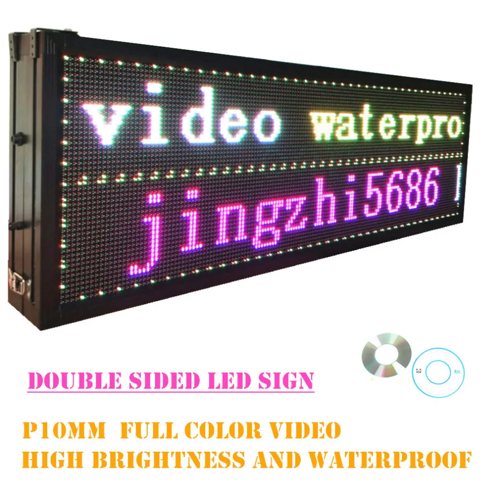 66 Pollice P10 48*160 Pixel Outdoor Double Sided Rgb Full-Color Video Impermeabile Led Tabellone