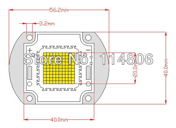 1 шт. 100 Вт 22 В 3000mA ярко-красный 620nm квадратный База SMD LED Grow завод Свет Запчасти