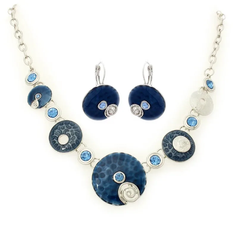 Classic Top Quality Enamel Rhinestones Jewelry Set...