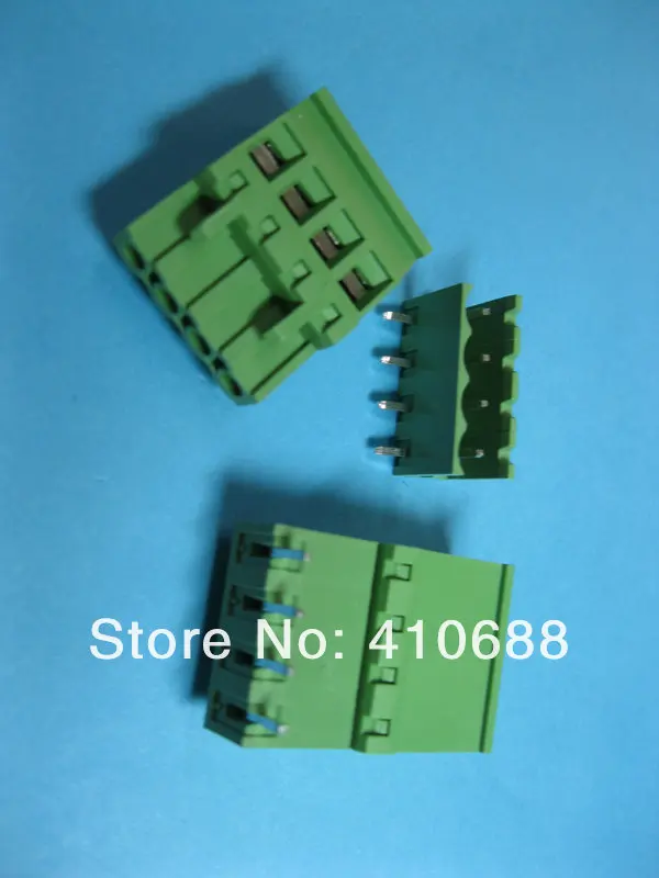 100 шт. 4way/pin шаг 5,08 мм зеленый цвет 2EDCD-5.08A-2EDCR винтовой клеммный блок разъем подключаемый тип угол Горячая Распродажа