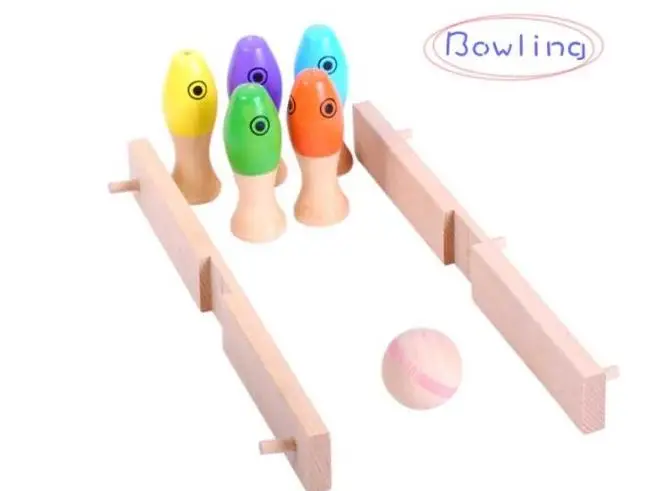Детские деревянные игрушки, игра для рыбалки, набор в одном стиле, гоночные игры, боулинг, детские деревянные обучающие игрушки