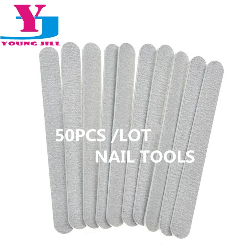 Buy 50Pcs Wholesale Nail Files Supplier Professional Nail Art File Grey