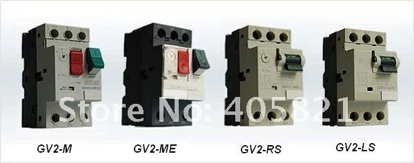 Gv2-rs06, gv2-rs07, gv2-rs08, gv2-rs10, gv2-rs14 Двигатель защитный switch1-1.6amps/1.6-2.5 ампер/2.5-4 ампер/4-6.3a/6-10amps