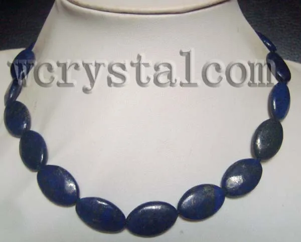 Натуральный Овальный Lapis Lazuli 15x22 мм Цепочки и ожерелья 17"