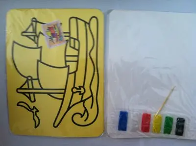 100pcs/lot DIY Color Sand art kits, kids party toys, Many degisns mixed_toyo, children outdoor toys