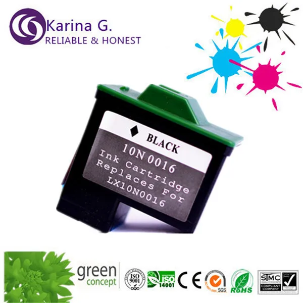 2X заменяемая картридж для LM16 10N0016 костюм для lexmark восстановленные принтер картридж LM16