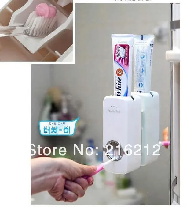 40 шт сумасшедшая цена-Автоматический Дозатор зубной пасты и щетки держатель набор, зубная паста соковыжималка, держатель зубной пасты