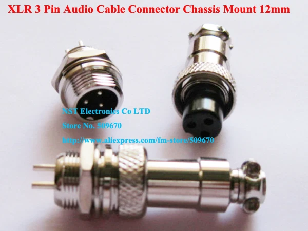 XLR 3 Pin 12mm Audio Cable Connector Chassis Mount-1.jpg