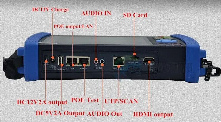 DHL Бесплатная доставка 7 дюймов tft-сенсорный ЖК-экран CCTV тестер для IP камеры, аналоговые камеры, HD SDI камеры от asmile