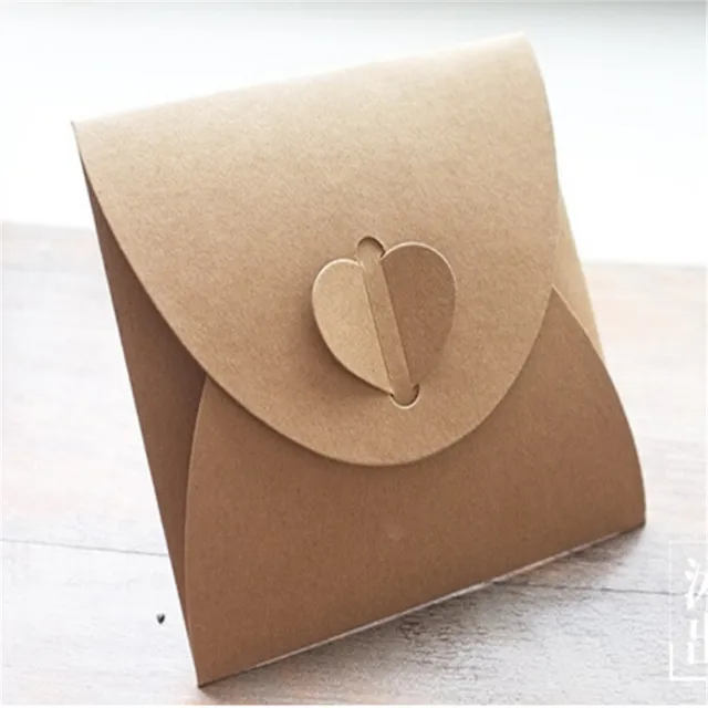 24pcs lot handmade craft paper envelope love heart 5 1inch square