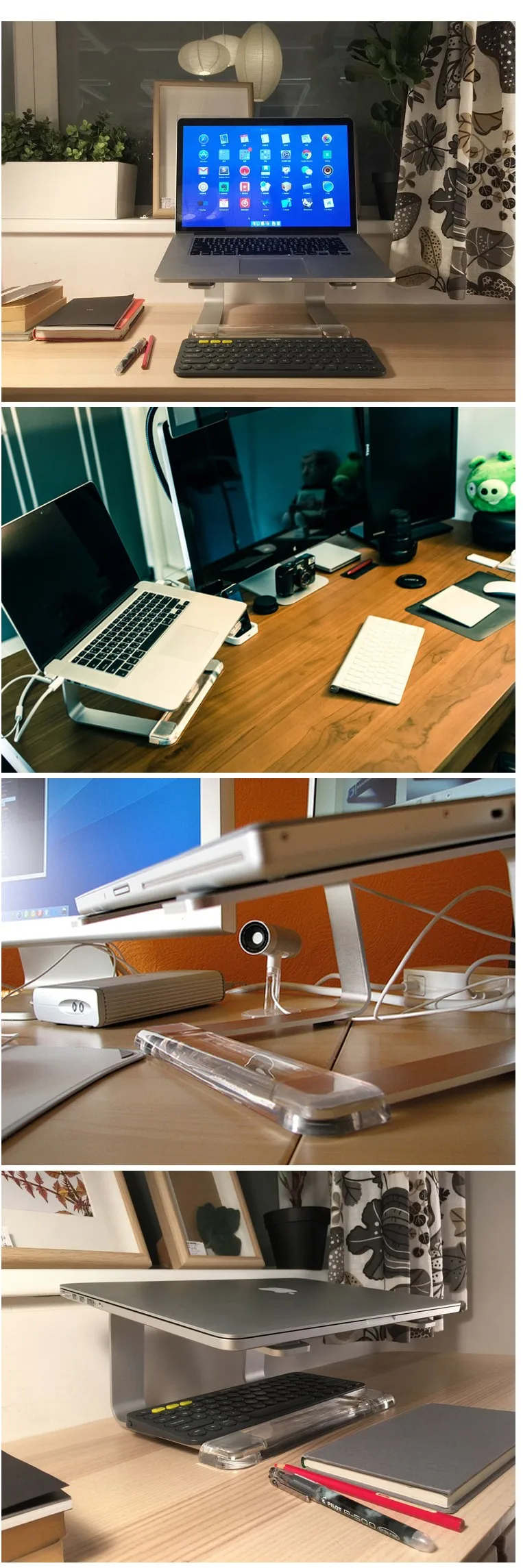 Ноутбук стенд, универсальный Алюминий подставка для Macbook, dell/samsung/acer/lenovo ноутбуки 11-15 дюймов
