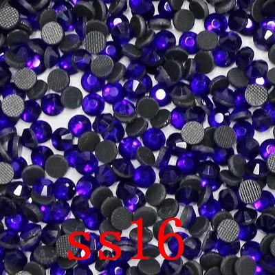 Сапфирового цвета 1440 шт SS16 DMC заплатка с плоской задней поверхностью горный хрусталь термоклеевые стразы камни