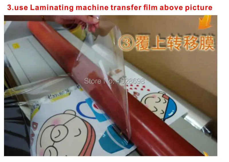 Печатный винил с переводной пленкой Корея цифровая печать ПУ и переносная пленка/переносная мембрана 50 см* 500 см
