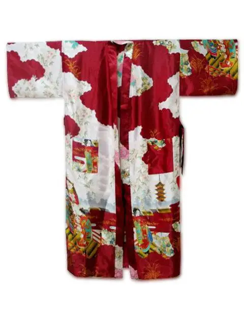 Золотой Новый для женщин халат платье кимоно пижамы Домашняя одежда размеры Размеры s m l xl XXL