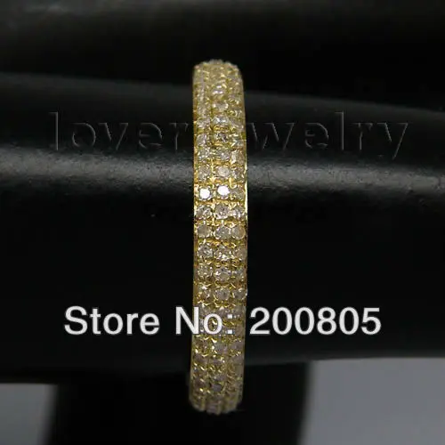 Лидер продаж, 0.67CT, винтажное Твердое 14K желтое золото, бриллиантовое обручальное кольцо для девушки, юбилей, хорошее ювелирное изделие, подарок SR0069