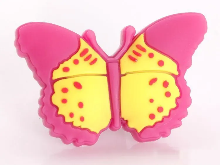 Pink yellow butterfly Child cartoon handle suitable for drawers and doors