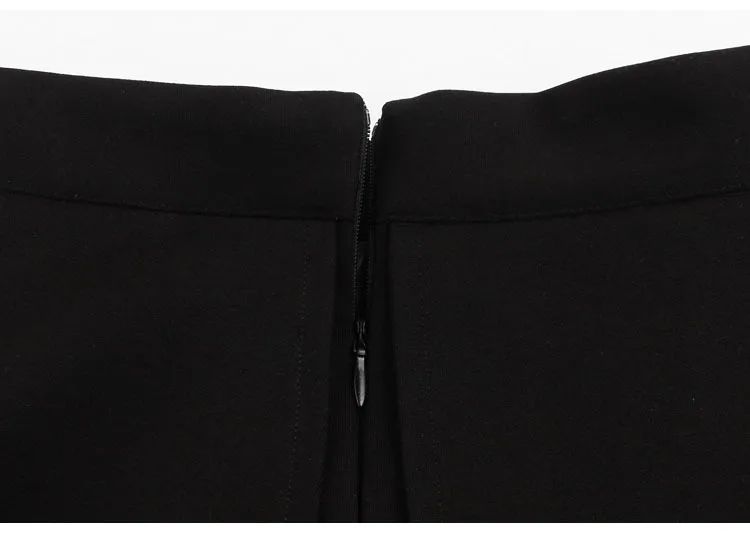 30- street fashion slit up peplum wiggle fitted pencil skirt in black plus size office work saia vintage faldas skirts