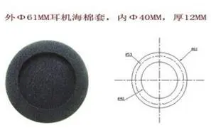 DHL бесплатно. 10 пар черных сменных наушников для DR-BT101 наушников на ухо. th-12mm. D61MM(снаружи), D40MM(внутри). DR-BT101 earpad