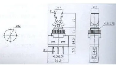 REL привело тумблер, автоматический переключатель, 12vdc, 20A