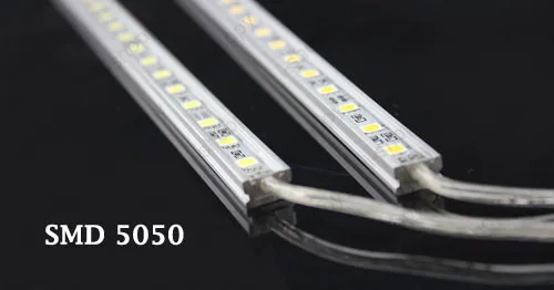 Лот = 5x50 см 30-LED SMD 5050 Газа Гриль свет бар Groove жесткий Водонепроницаемый IP65 DC 12 В чистый белый