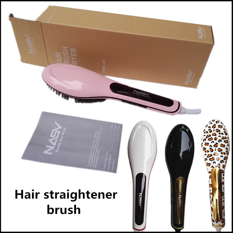 

Hottest new products hair straightener brush with LCD display Electronic Temperature Controls comb