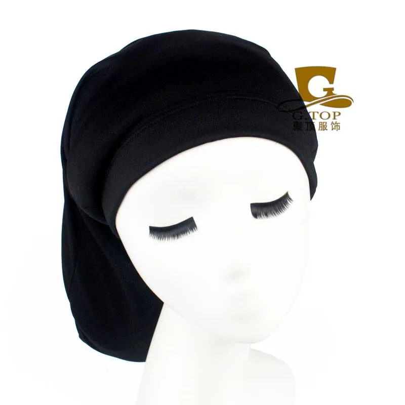 

2016 new fashion Hiphop Cap black spandex dreadlocks braids cap Bandana Turban Cap Newyork Style free shipping G-197
