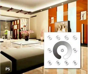 

P5 AC85-265V single color multizone led dim touch panel dmx dimmer controller