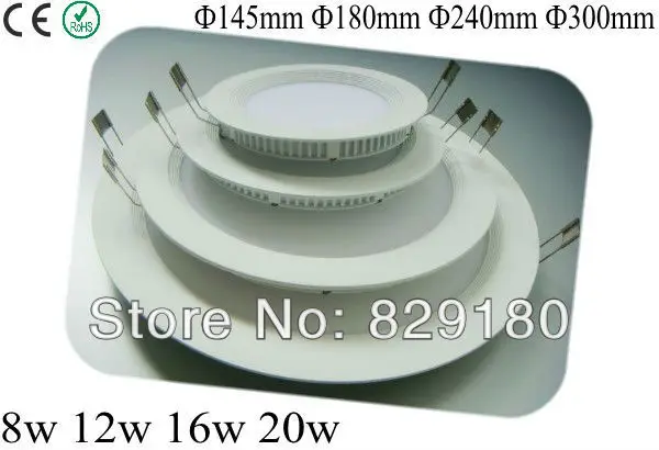 Ultra-thin8w из светодиодов панель / из светодиодов потолочный светильник smd2835, Ac110-240v, 600LM alumium, Теплый белый / холодный белый