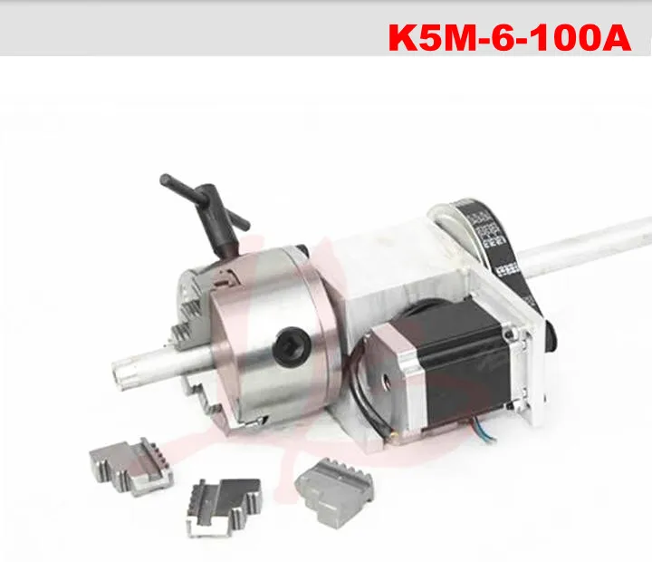 

Hollow shaft Rotary axis K5M-6-100A 100mm 3 jaw chuck for cnc 6040