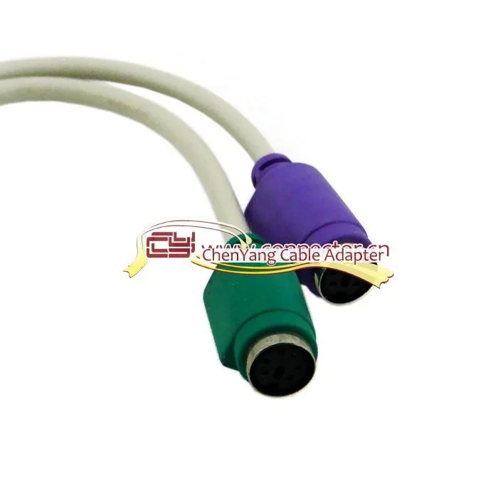 10 шт./партия USB2.0-два PS2 сплиттер кабель адаптер для клавиатуры мышь USB автобус питания