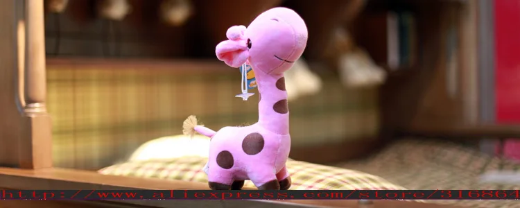 Бесплатная доставка Оптовая и розничная Жираф пятнистого оленя кукла плюшевые игрушки 25 см маленький размер 5 шт./лот
