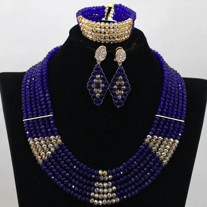 Charms 6 Rolls Silver/Blue African Women Party Jewelry Set Bellanaija Wedding Inspiration Jewellery Set Free Shipping WA825 - Окраска металла: 10
