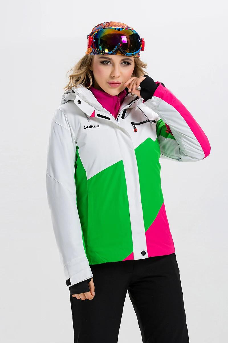 Female Ski Jacket Windproof Waterproof Outdoor Sport Wear Breathable