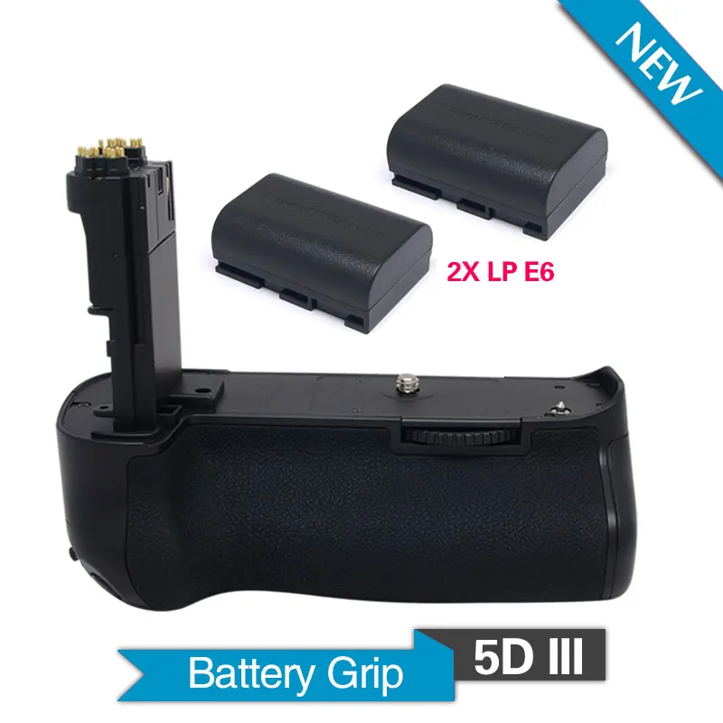

Meike MK-5DIII Vertical Battery Grip Holder with 2pcs LP-E6 Batteries for Canon 5D Mark III Camera 5D3 Replace as BG-E11