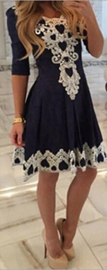 Гранде фрахт платья Vestido Винтаж талия сексуальное кружевное платье с круглым вырезом короткий рукав сексуальное красивое Недорогое Платье Kleid AX248