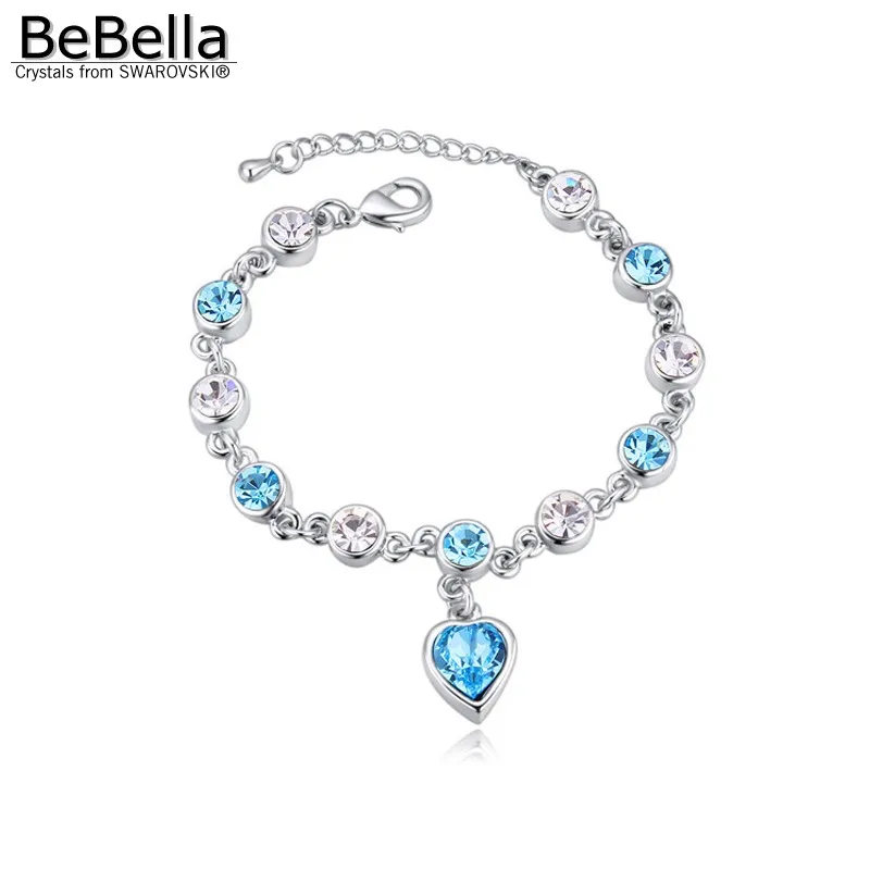 BeBella сердце кристалл браслет с кристаллами от Swarovski для женщин девочек OL дочь мать модные ювелирные изделия подарок