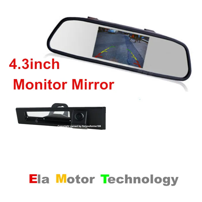 4," TFT lcd Автомобильный монитор Автомобильный зеркальный автомобиль система парковки+ камера заднего вида ночного видения для Cadillac SLS 2010