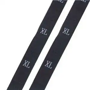 black XL DoreenBeads размер этикетки одежда тканые бирки XS-2XL белый черный 32 мм(1 2/") x 12 мм(4/8") 1 рулон(около 400 шт - Цвет: black XL