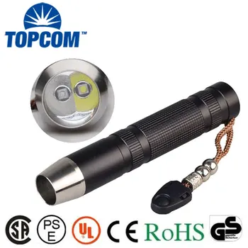 

TopCom 5W LED White Light + UV Light or Yellow Light Torch Gems Stone Jewelry Detector Testing Jade Flashlight