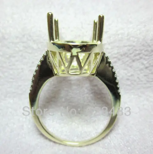 Jewellery овальным вырезом 10x14 мм Solid 14 К Белое золото Желтое золото натуральный Бриллиант Полу-гора кольцо