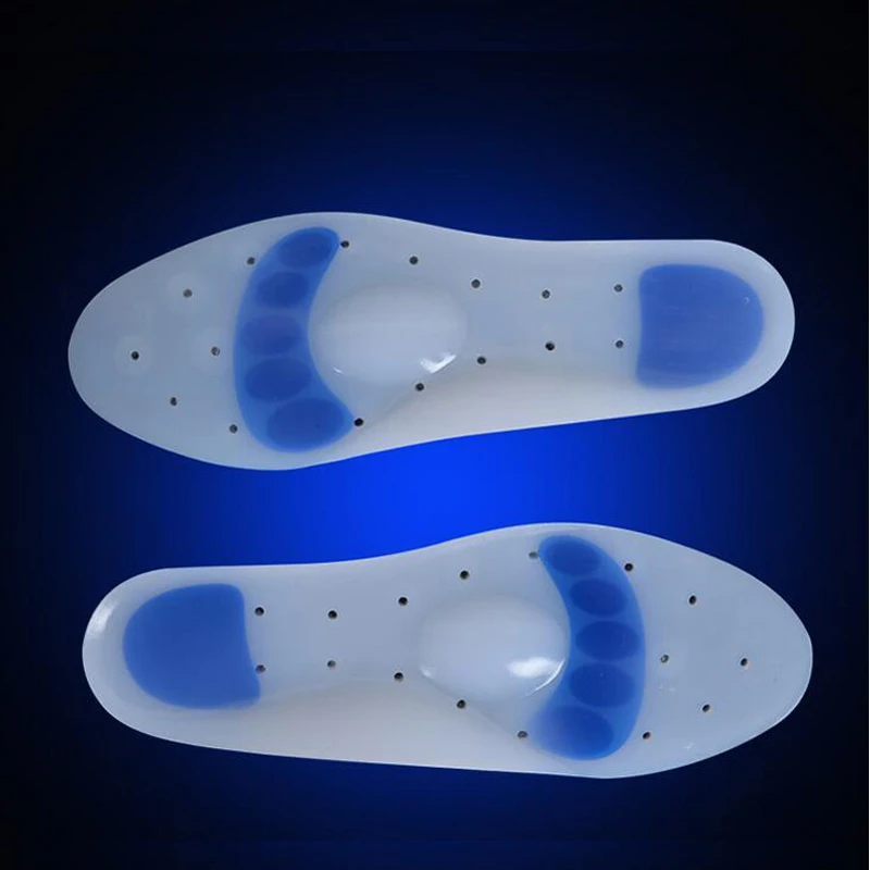 100% силиконовые обувные стельки для мужчин и женщин облегчения боли в пятке