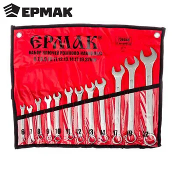 

SET OF WRENCHES "ERMAK" 12 items ( 6 - 22 mm) tools wrench screwdriver jack wheels repair car bicycle discount 736-046
