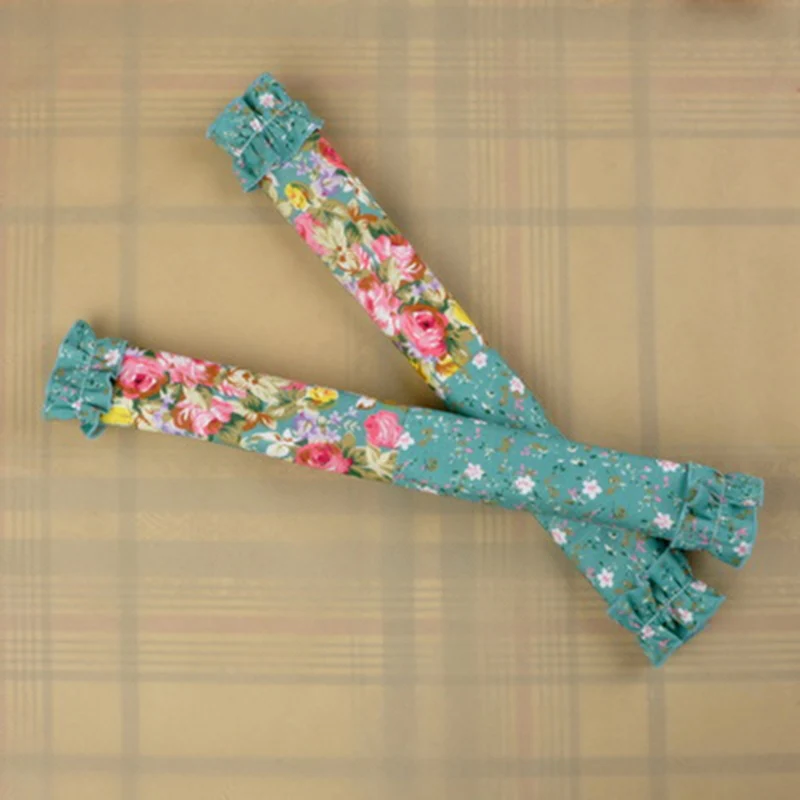 Pastoral Floral Refrigerator Handle Covers 42cm Long Print Fridge Cases